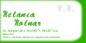 melania molnar business card